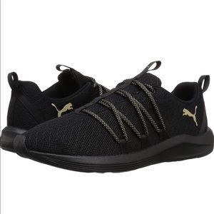 Puma Women’s Sneakers in Black and Gold